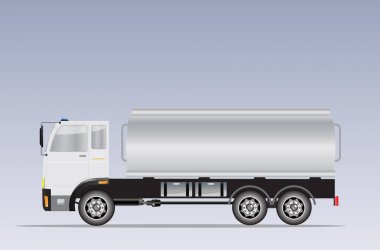 Side view of Big Oil Tanker truck clipart
