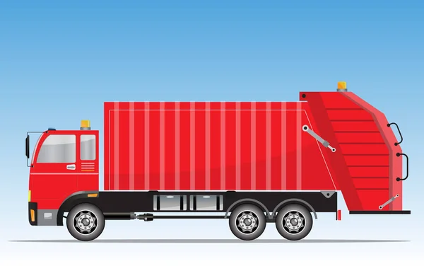 Garbage truck vector illustration — Stock Vector