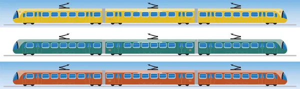 Zijaanzicht van Tram auto of trolley auto — Stockvector