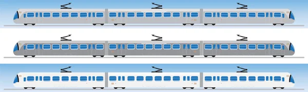 Vista laterale del tram o del carrello — Vettoriale Stock