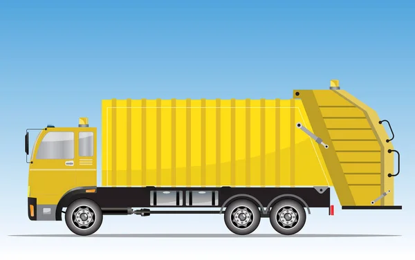 Ilustração do vetor caminhão de lixo — Vetor de Stock
