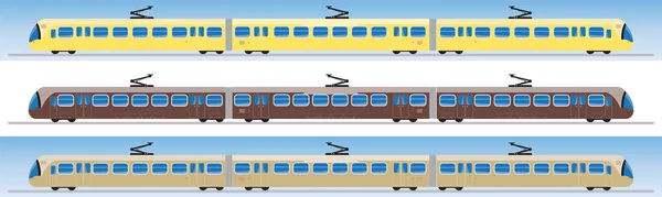 Вид збоку трамвайного вагона або вагона — стоковий вектор