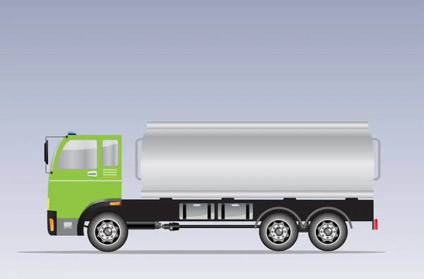 Side view of Big Oil Tanker truck — Stock Vector