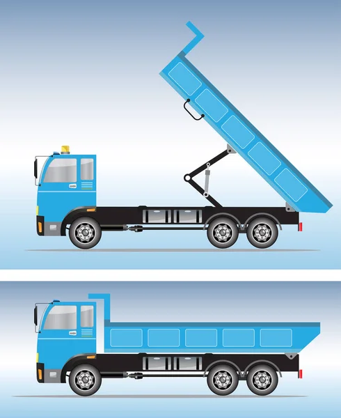 Widok z boku duży Dump Truck — Wektor stockowy