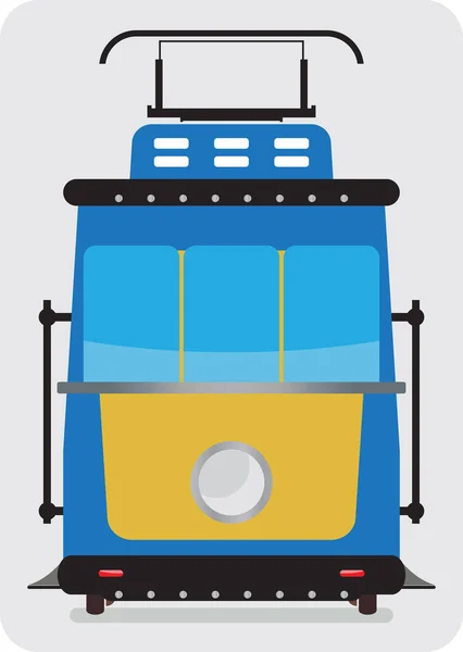 Vooraanzicht van Retro Tram auto — Stockvector