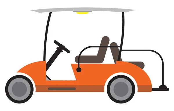 Kant weergave van golfkar Vector — Stockvector