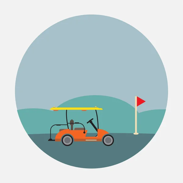 Platt Design Side View av golfbil vektor — Stock vektor
