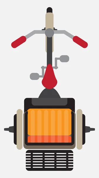 Dreirad Beifahrervektor von oben — Stockvektor