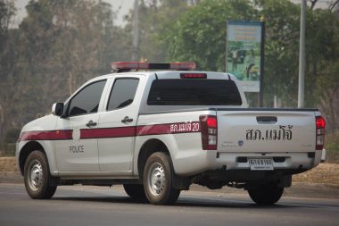 Royal Thai polisinin polis arabası. 