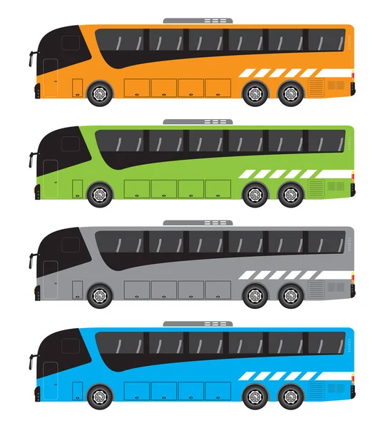 Set tourbus of IC-15 Meter Bus Vector — Stockvector