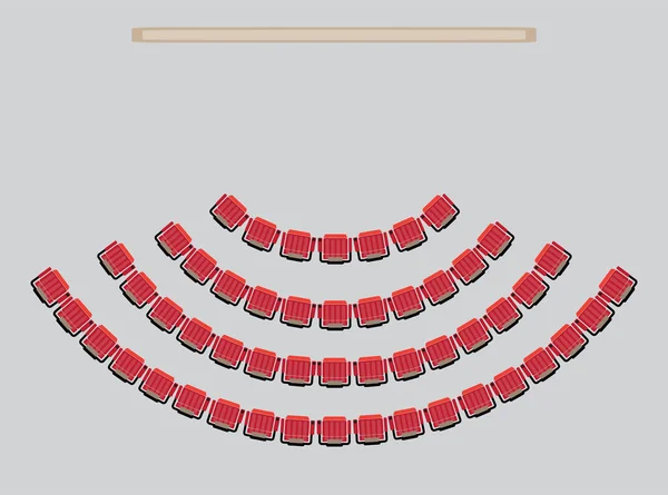 在剧院的顶部视图显示座位 — 图库矢量图片
