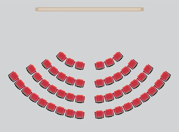 Top Ver espectáculo Asiento en el Teatro — Vector de stock
