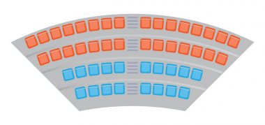 Seats map at the football stadium vector Seats map at the football stadium vector