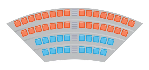 サッカー スタジアムでの座席地図 — ストックベクタ