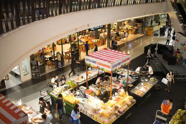 Área de Promoção de Alimentos no Festival Central Chiang mai . — Fotografia de Stock