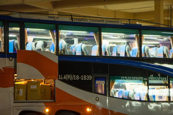 Scania  bus of Transport government company.  Bus  route Bangkok — Stock Photo, Image