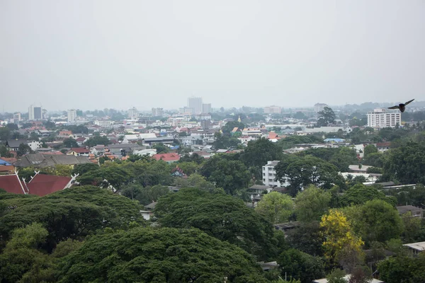 Vista do olho de pássaro da cidade de Chiangmai . — Fotografia de Stock