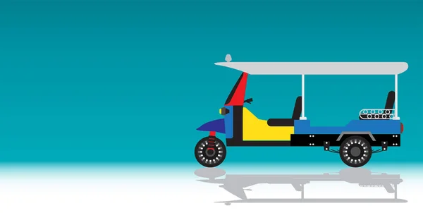 Triciclo o Tuk Tuk Taxi Vector — Vettoriale Stock