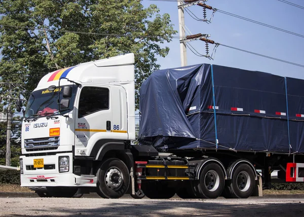 Camión de carga de contenedores de remolque de PongSak Transport Company —  Fotos de Stock