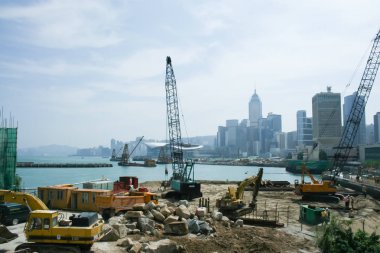  Central Ferry Rıhtımı 'nda inşaat alanı 