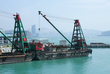  Central Ferry Rıhtımı 'nda inşaat alanı 