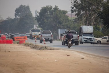Duman ve kirliliği Haze Otoban yolu üzerinde