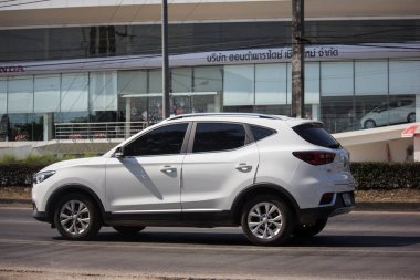 Chiangmai, Tayland - 7 Ocak 2020 Özel SUV MG Z 'ler. İngiliz otomotiv ürünü. 1001 numaralı yolda, Chiangmai şehrinden 8 km uzakta..
