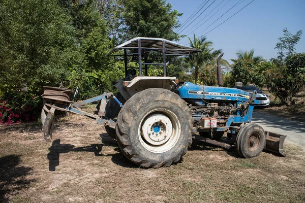 Chiangmai Thailandia Gennaio 2020 Ford Tractor 6610 Privato Strada Costruzione — Foto Stock