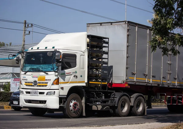 Chiangmai Tailândia Dezembro 2019 Caminhão Carga Contêiner Reboque Santipab Company — Fotografia de Stock