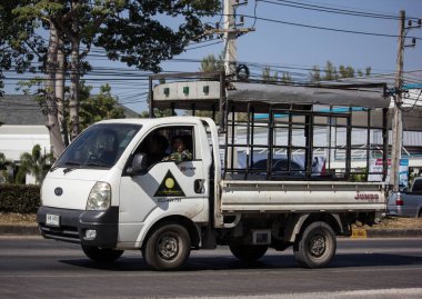 Chiangmai, Tayland - 19 Ocak 2020: özel pikap, Kia Moter. Fotoğraf 121 no 'lu yolda, Chiangmai, Tayland şehir merkezinden yaklaşık 8 km uzaklıkta..