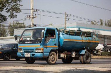 Chiangmai, Tayland - 9 Ocak 2020: Özel Kanalizasyon Tankı. Fotoğraf 121 numaralı yolda, Chiangmai, Tayland 'a 8 km uzaklıkta..