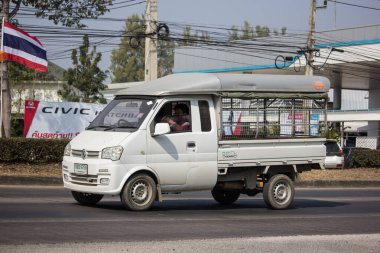 Chiangmai, Tayland - 21 Ocak 2020 Mini Er Tongfong Truck. Fotoğraf 1001 no 'lu yolda, Chiangmai, Tayland şehir merkezinden yaklaşık 8 km uzaklıkta..