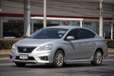 Chiangmai, Thailand - February 13 2020: Private car, Nissan Slyphy. On road no.1001, North of city about 8 km from Chiangmai Center.