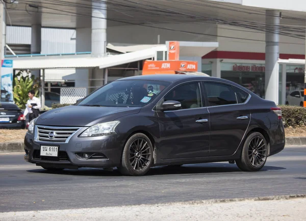Chiangmai, Thailand - February 13 2020: Private car, Nissan Slyphy. On road no.1001, North of city about 8 km from Chiangmai Center.