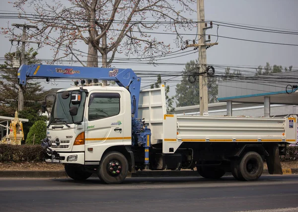 Chiangmai Thailand Februari 2020 Soldaat Hino Crane Truck Weg 1001 — Stockfoto