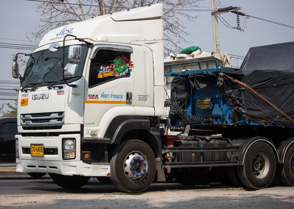 Chiangmai Tailandia Febrero 2020 Trailer Container Cargo Truck Jrsl Transport —  Fotos de Stock