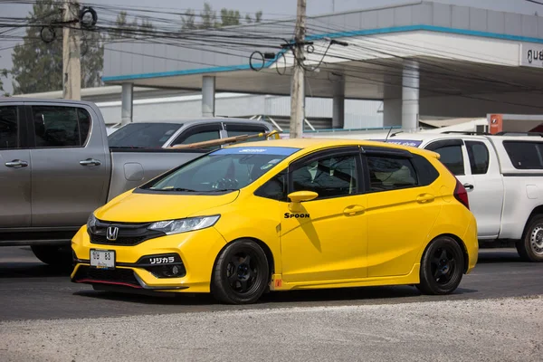 Chiangmai Thailand Mars 2020 Privat Stad Bil Honda Jazz Fem — Stockfoto