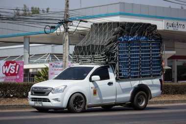 Chiangmai, Tayland - 5 Mart 2020: er Isuzu Dmax kamyonet. 1001 no 'lu yolda. Chiangmai şehrinden 18 km uzakta..