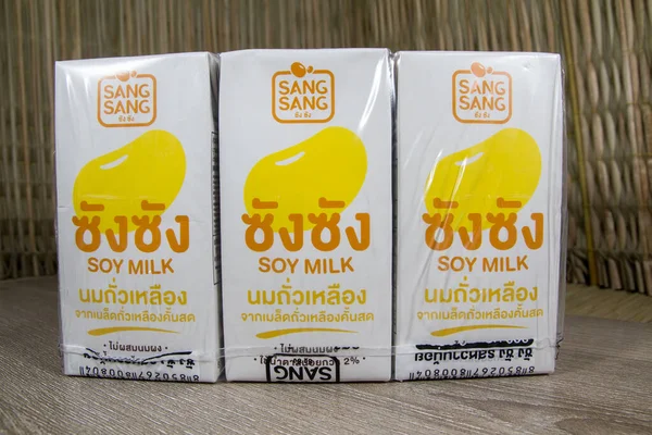 Chiangmai Tayland Nisan 2020 Sang Soya Sütü Ürün Lactasoy Tayland — Stok fotoğraf