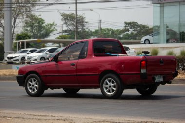 Chiangmai, Tayland - 25 Mart 2020: Er Nissan Nv. 1001 no 'lu yolda. Chiangmai İş Alanından 18 km uzakta..
