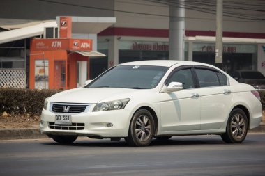 Chiangmai, Tayland - 25 Mart 2020: özel araba Honda anlaşması. 1001 no 'lu yolda. Chiangmai İş Alanından 18 km uzakta..