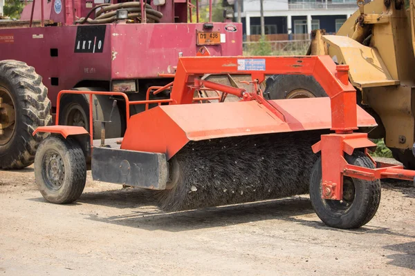 Chiangmai Thailand April 2020 Private Road Roller Cleaner Road 1001 — Stock Photo, Image
