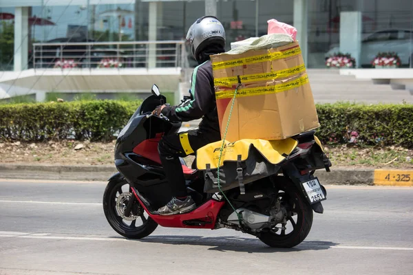 Chiangmai Tailandia Mayo 2020 Flash Express Logistics Mini Container Motorcycle — Foto de Stock