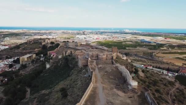 Vue De L'air Sur Le Château Sagunto Près De Valence