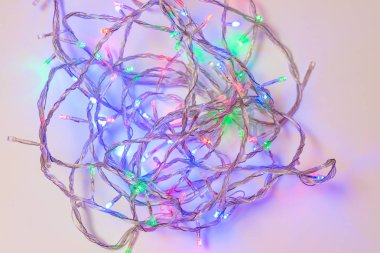 LED ışıkları zinciri oluşturmak bir atmosferik aydınlatma