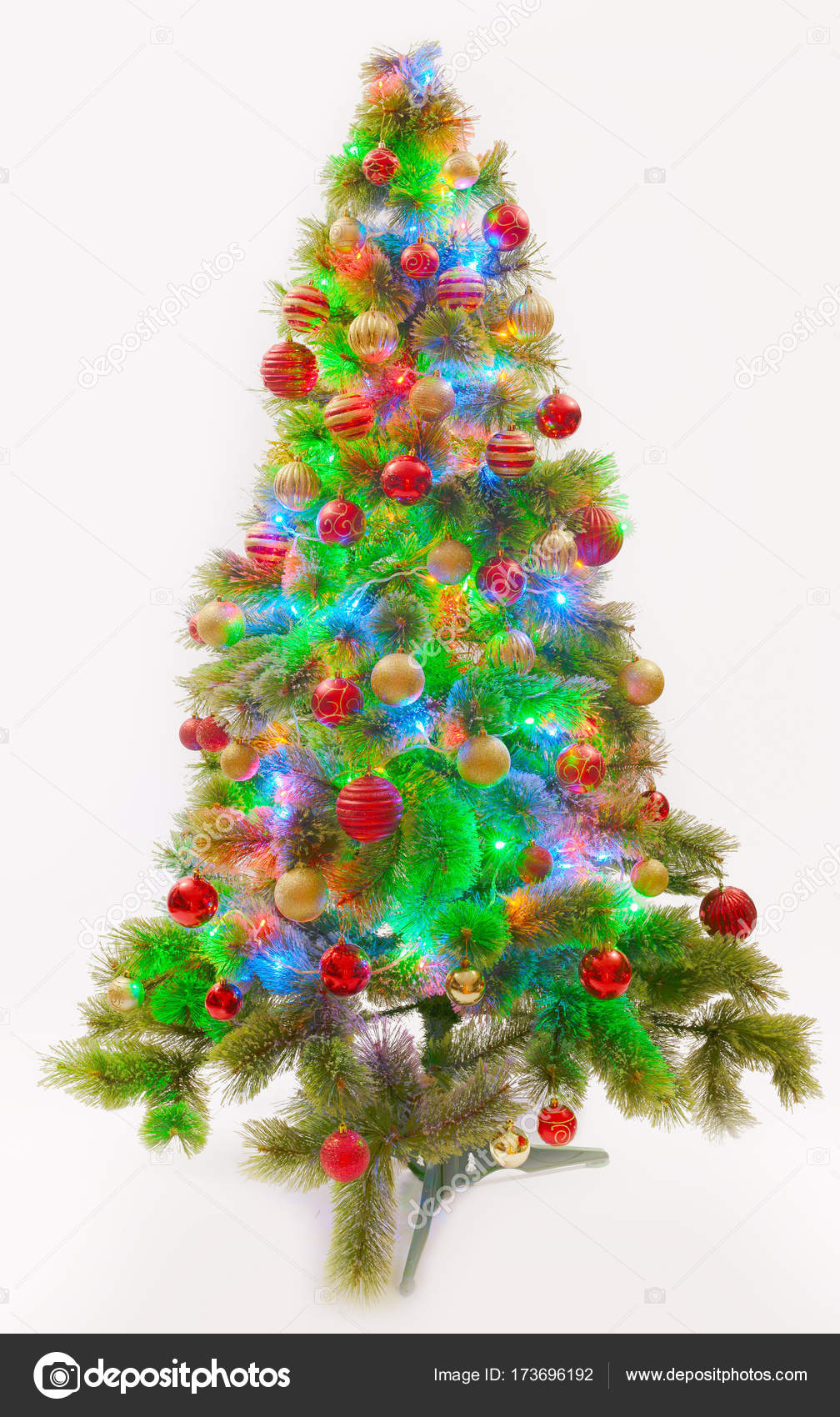 Versierd kerstboom met Led-verlichting — Stockfoto © DeathLess ... Versierd kerstboom met Led-verlichting — Stockfoto © DeathLess ...