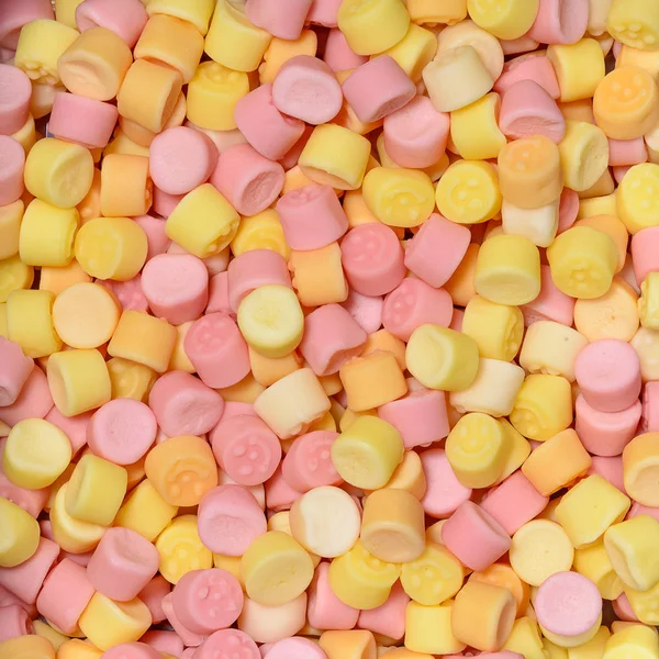 Colorful marshmallows candy for background uses — Stock Photo, Image