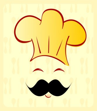 vektör çizim aşçı logosu