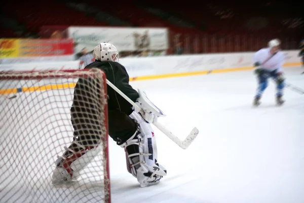 Hockey Målvakt Generiska Svart Utrustning Skyddar Gate — Stockfoto