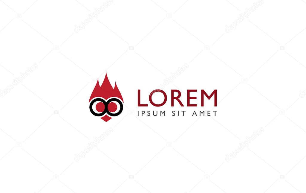 Abstract generic owl, woodpecker logo